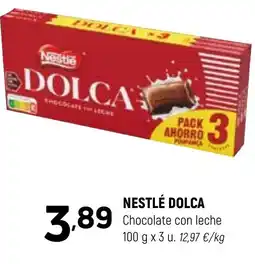 Coviran NESTLÉ DOLCA Chocolate con leche oferta
