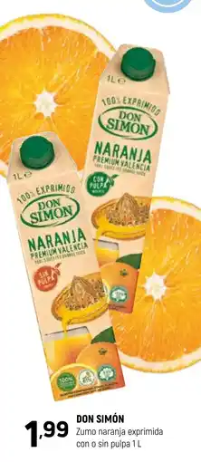 Coviran DON SIMÓN Zumo naranja exprimida con o sin pulpa oferta