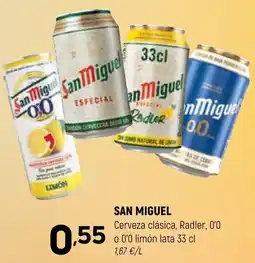 Coviran SAN MIGUEL Cerveza clásica, Radler, 0'0 o 0'0 limón oferta