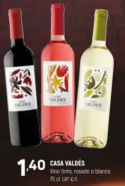 Coviran CASA VALDÉS Vino tinto, rosado o blanco oferta