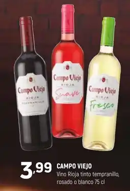 Coviran CAMPO VIEJO Vino Rioja tinto tempranillo, rosado o blanco oferta