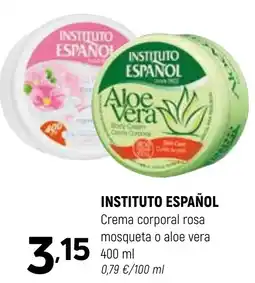 Coviran INSTITUTO ESPAÑOL Crema corporal rosa mosqueta o aloe vera oferta