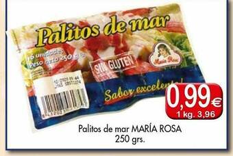 Congelados Copos Palitos De Mar María Rosa oferta