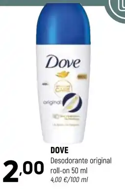 Coviran DOVE Desodorante original roll-on oferta