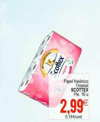Plenus Supermercados Papel Hixiénico Orixinal Scottex oferta