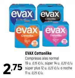 Coviran EVAX Cottonlike Compresas alas normal oferta