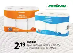Coviran COVIRAN Papel higiénico 2 capas o compacto 2 capas oferta