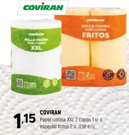 Coviran COVIRAN Papel cocina XXL 2 capas 1 u. o especial fritos 2 u oferta