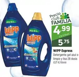 Coviran WIPP Express Detergente gel azul o limpio y liso oferta
