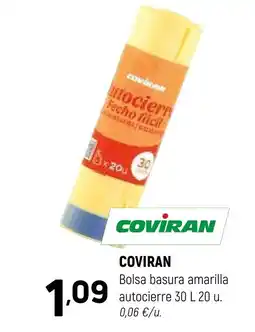 Coviran COVIRAN Bolsa basura amarilla autocierre oferta