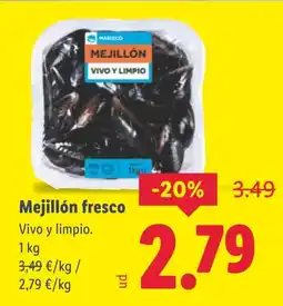 Lidl Mejillón fresco oferta