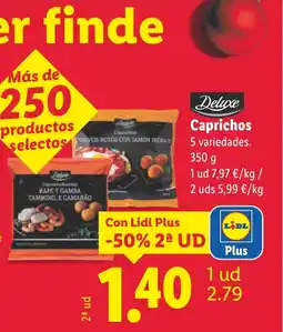 Lidl DELUXE Caprichos oferta