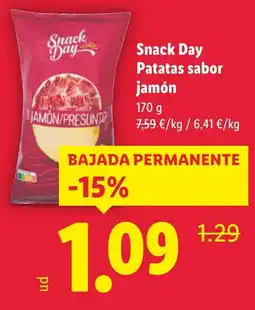 Lidl SNACK DAY Patatas sabor jamón oferta