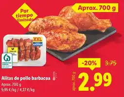 Lidl Alitas de pollo barbacoa oferta