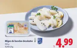 Lidl Migas de bacalao desaladas oferta