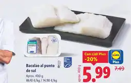 Lidl Bacalao al punto de sal oferta