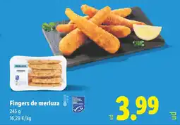 Lidl Fingers de merluza oferta