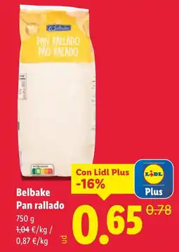 Lidl BELBAKE Pan rallado oferta