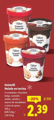Lidl GELATELLI Helado en tarrina oferta