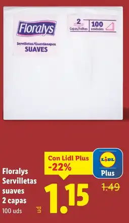 Lidl FLORALYS Servilletas suaves oferta