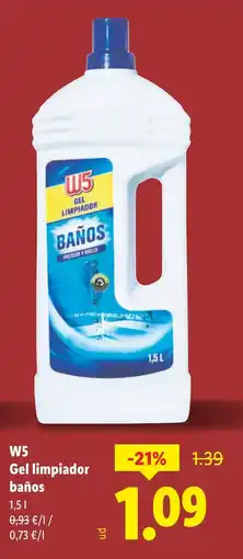 Lidl W5 Gel limpiador baños oferta
