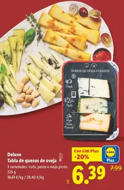 Lidl DELUXE Tabla de quesos de oveja oferta