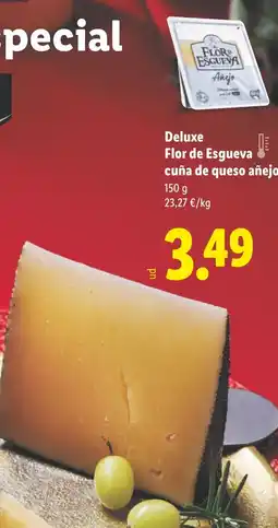 Lidl DELUXE Flor de Esgueva cuña de queso añejo oferta