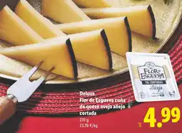 Lidl DELUXE Flor de Esgueva cuña de queso oveja añejo cortada oferta