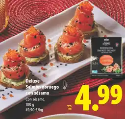 Lidl DELUXE Salmón noruego con sésamo oferta