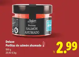 Lidl DELUXE Perlitas de salmón ahumado oferta
