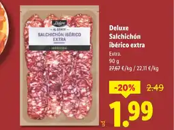 Lidl DELUXE Salchichón ibérico extra oferta