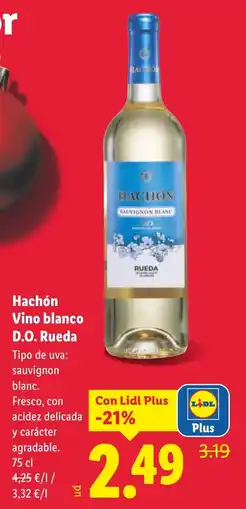 Lidl Hachón Vino blanco D.O. Rueda oferta