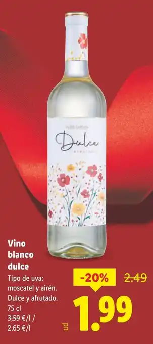 Lidl Vino blanco dulce oferta