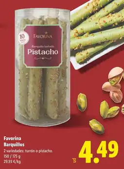 Lidl FAVORINA Barquillos oferta