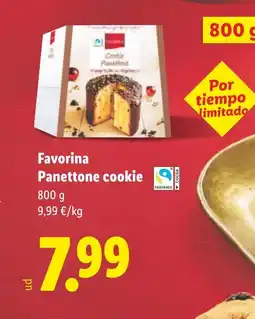 Lidl FAVORINA Panettone cookie oferta