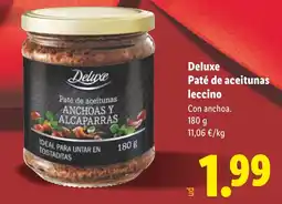 Lidl DELUXE Paté de aceitunas leccino oferta