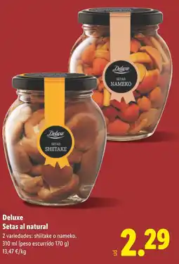 Lidl DELUXE Setas al natural oferta