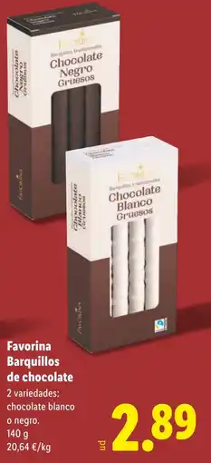 Lidl FAVORINA Barquillos de chocolate oferta