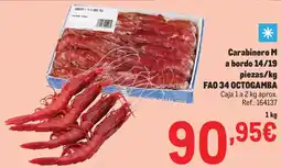 Makro Carabinero m a bordo 14/19 piezas/kg fao 34 octogamba oferta