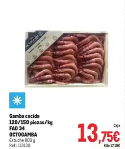 Makro OCTOGAMBA Gamba cocida 120/150 piezas/kg FAO 34 oferta