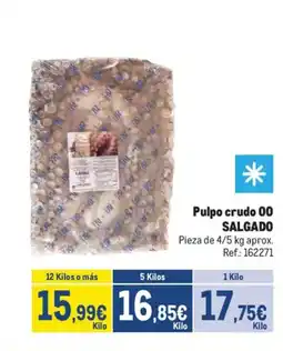 Makro SALGADO Pulpo crudo 00 oferta