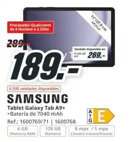 MediaMarkt SAMSUNG Tablet Galaxy Tab A9+ oferta