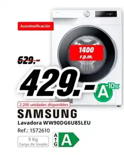 MediaMarkt SAMSUNG Lavadora WW90DG6U85LEU oferta