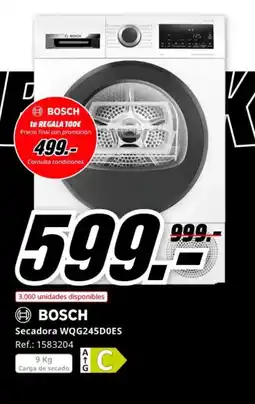 MediaMarkt BOSCH Secadora WQG245D0ES oferta