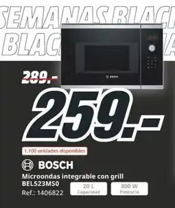 MediaMarkt BOSCH Microondas integrable con grill oferta