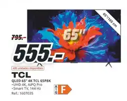 MediaMarkt TCL QLED 65" 4K TCL 65P8K oferta