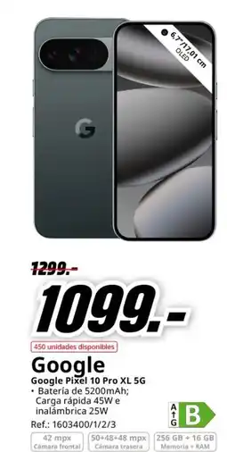 MediaMarkt GOOGLE Pixel 10 Pro XL 5G oferta