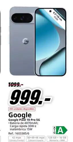 MediaMarkt GOOGLE Pixel 10 Pro 5G oferta