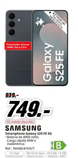 MediaMarkt SAMSUNG Smartphone Galaxy S25 FE 5G oferta