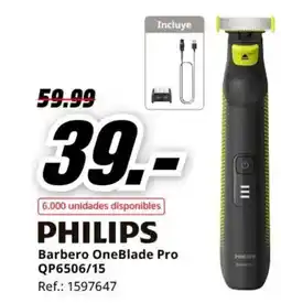 MediaMarkt PHILIPS Barbero OneBlade Pro QP6506/15 oferta